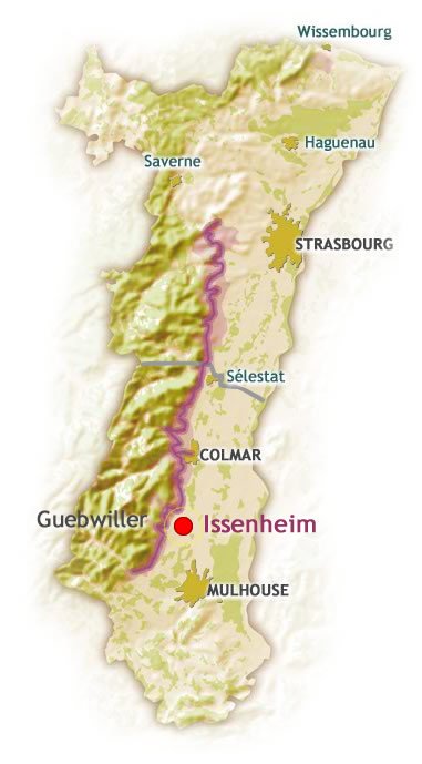 Carte touristique d'Alsace